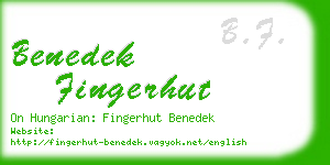 benedek fingerhut business card